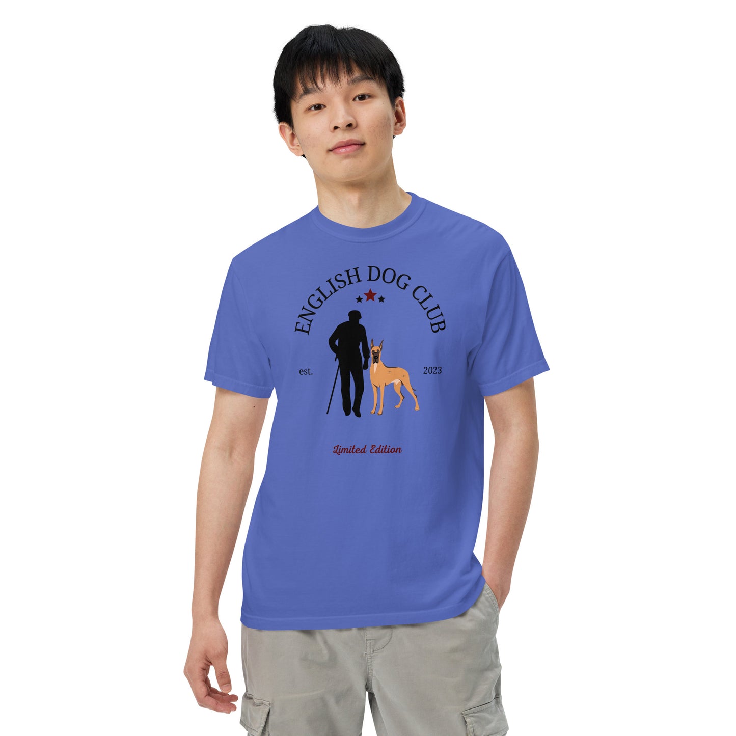 Que49 Men’s garment-dyed heavyweight t-shirt