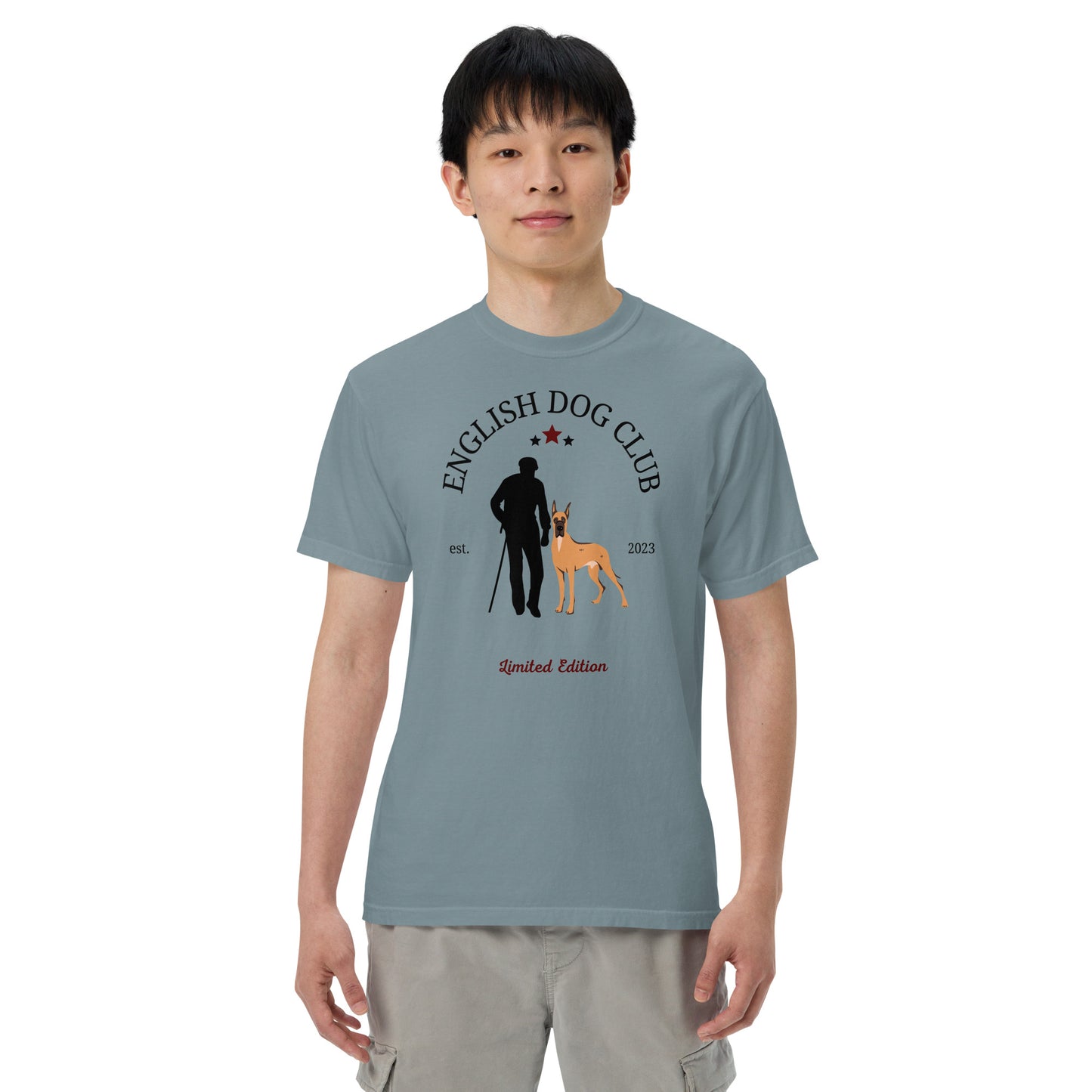 Que49 Men’s garment-dyed heavyweight t-shirt